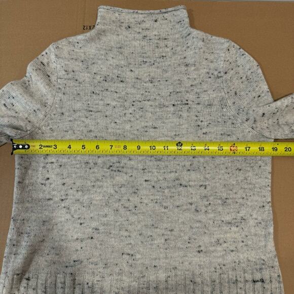 🍁 Madewell Donegal Inland Turtleneck Wool Blend Minimalist Speckled Sweater Med - Picture 12 of 15